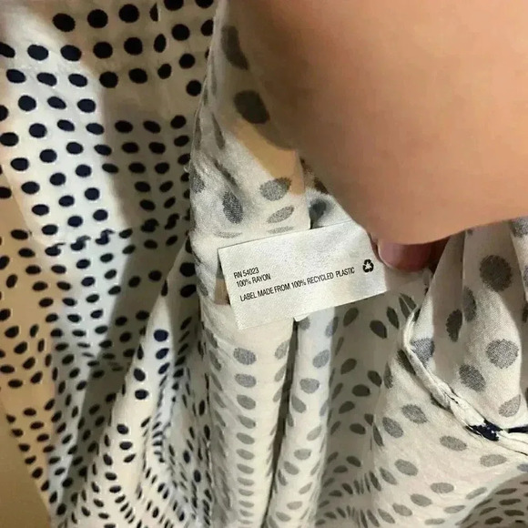 Gap Frances polka dot dress size small white/navy blue - Picture 6 of 10